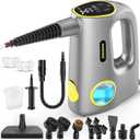 Handheld Pressurized Steam Cleaner for Home - 15s Heat-Up 3-Level Adjustable Steam Cleaner with 14pcs Accessories, Multi-Surface Steamer for Cleaning Car Detailing, Tile, Grout, Chemical-Free(Grey)