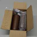 La Vane 5 inch Solid Wood Furniture Legs (12cm) - Walnut Finish Tapered Replacement Feet with 5/16 inch Thread & Mounting Plates - Set of 4 for Sofa, Couch, Cabinet, Ottoman