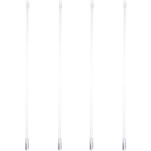 DOITOOL 17 Inch Clear Plastic Vertical Blind Wand with Hook and Grip Replacement Curtain Pull Rod Accessories for Window Blinds in Home and Office