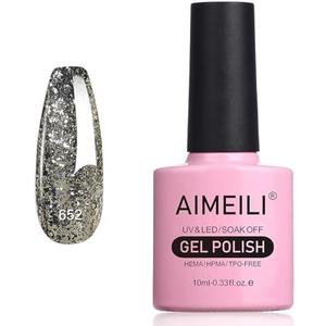 AIMEILI HEMA Free Gel Nail Polish, TPO Free, Soak Off U V Nail Art Glossy Long Lasting for Salon DIY Home - 652 10ml, Pack of 4