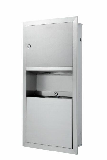 RECESSED PAPER TOWEL DISPENSER / WASTE RECEPTACLE