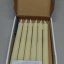 Homemory 12 Pcs Plastic Flameless Taper Candles with Remote Timer Dimmer, Ivory Led Candlesticks with Flickering Flame Light, Lifelike Taper Candles Battery Operated for Indoor Decoration 9.6 Inches