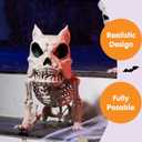 JOYIN 16 Posable Puppy Skeleton Halloween Decorations Realistic Plastic Dog Animal Bones with Movable Joints for Halloween Indoor Outdoor Decor Spooky Scene Party Favors Graveyard Decor