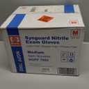 Basic Medical Blue Nitrile Exam Gloves, Latex-Free & Powder-Free Food-Safe House Cleaning Disposable Glove (1000 Pcs), M