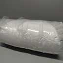 31.5“ Calming Donut Pet Bed, Premium Striped Faux Rabbit Fur Anti-Anxiety for Dog & Cat, Shredded Sponge & PP Cotton Double Filling (Orthopedic Support), Fully Washable, Durable, Waterproof & Non-Slip