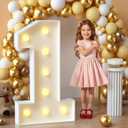 imprsv Marquee Light Up Numbers, Mosaic 3FT Marquee Numbers for 1st 21st Birthday Decorations Anniversary Party Decor, Large 1 for Party Decorations (Need to Assemble)