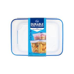 Kroger Durable Food Storage With Side Latching Lids, 4