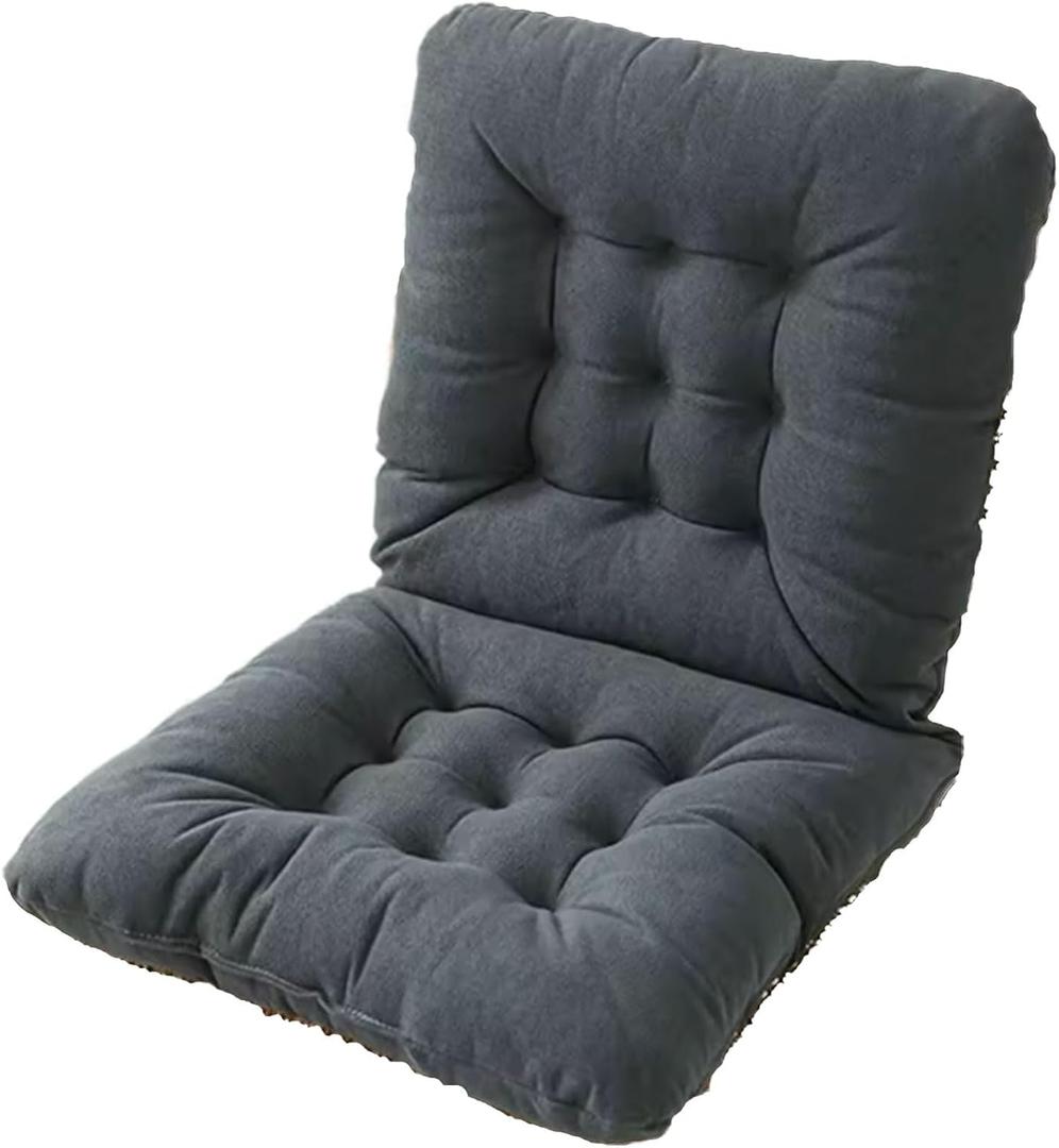 Rocking Chair Cushions, Indoor Outdoor Chair Cushion with Ties, Non-Slip Chair Pads, Navy