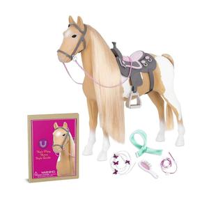 Our Generation – 18-inch Doll Accessories – Styling Set – Hair Extension – Pretend Play – Toys for Kids Ages 3 & Up – Palomino Paint Horse