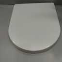 U/D-Shape Toilet Seat Replacement, Soft Close Quiet No Slam, PP Plastic Heavy-Duty Anti-Yellow, Quick Release Easy Install, Fits 17 Medium Round & Elongated Toilets MinS027