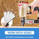 meite 18 Gauge 1/4-Inch Narrow Crown Staples 1-Inch Length Heavy Duty Galvanized Upholstery Staples for Electric or Pneumatic Narrow Crown Stapler Guns (4,000 PCS)