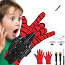 HNCSFW Spider Silk Launcher for Kids,Web Shooters- USB Type c Charging, Launch Distance 8ft - Can Grab Small Objects-Variety of Play Modes (Black) Kids Edition