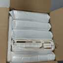 KHNR 5-Tiers Slim Bathroom Storage Cabinet, Foldable Storage Cabinets,Narrow Bathroom Storage,Movable Bathroom Storage Organizer for Small Spaces,Bathroom,Kitchen,Laundry,Cream White