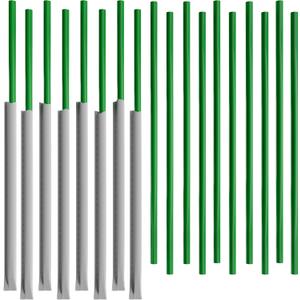 Paper Wrapped Plastic Drinking Straws (10" x 0.28") (250, Green)