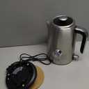 PUKOMC Electric Kettle, 1.7L Stainless Steel Tea Kettle with Temperature Gauge, 1500W Water Boiler with LED Light, BPA-Free, Auto Shut-Off and Boil-Dry Protection (Black)