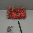 SPORTYOUTH 30 Pcs Red Gold Poinsettia Artificial Christmas Flowers with Clips Stems, 5.5" Xmas Tree Decoration Ornaments Glitter Poinsettias Flower for Wreath Garland New Year Wedding Home Party