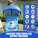 Universal Wind-Resistant Chair Umbrella Canopy, Foldable Portable UPF 50+ Sun Shade Attachment with Adjustable Clamp, Fits Most Beach, Camping, Lawn, Sports, Tanning, Zero Gravity Chairs & Wheelchairs