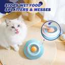 Slow Feeder cat Bowl, Interactive Licking Bowl for Wet & Liquid Food, Cat Puzzle Feeder, Non-Slip Cat Food Bowl for Slow Eating, Anxiety Relief Cat Slow Feeder Bowl Yellow Ball