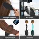 4 Pack Detangling Hair Brush - Air Cushion Detangler Hairbrush with Ultra Soft Bristles for Effortless Tangle Removal For Wet Dry Damaged Curly Fragile Hair for Women Men Boys Girls Adult Kids