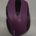 TECKNET Wireless Mouse, 2.4G Ergonomic Optical Mouse, Computer Mouse for Laptop, PC, Computer, Chromebook, Notebook, 6 Buttons, 24 Months Battery Life, 2600 DPI, 5 Adjustment Levels - Purple