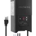 300W Low Voltage Landscape Transformer, Outdoor Landscape Lighting Transformer with Photocell Sensor & Timer, 120V AC to 12V/15V AC, Stainless Steel Waterproof Transformer, Black, ETL Listed