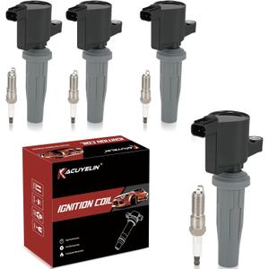 UF621 Ignition Coil Pack and Iridium Spark Plugs Set of 4 Compatible with Ford Escape Fusion C-Max Lincoln MKZ Mercury Milan Mariner 2009-2022 2.0L 2.5L L4 Replaces# C1658, GN10507