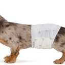 Amazon Basics Absorbent, Leakproof Male Dog Wrap Disposable Diapers, Small, Pack of 50, White