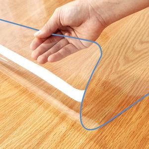 22X44 Inch 1.5mm Thick PVC Tablecloth Cover Clear Plastic Table Protector Transparent Vinyl Table Cloths Waterproof Wood Furniture Topper Pad for Coffee Table Bedside Desk Mat Crystal Carpet