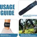 2 x Ankle Band for Fitbits & Smartwatches, Softwear Ankle Band (Device not Included) (Black)(Medium)
