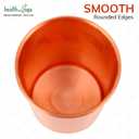 HealthAndYoga qCup Pure Copper Tumblers for Drinking - Ayurvedic Health Pure Copper Cups 2 pcs. set - 250 ml.(8 fl oz) (Plain)
