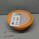 COOK WITH COLOR Mixing Bowls with Lids - 12 Piece Plastic Nesting Bowls Set includes 6 Prep Bowls and 6 Lids, Microwave Safe Mixing Bowl Set, Orange Diamond