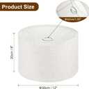 PATIKIL Drum Lamp Shades for Table Lamps 12"x12"x8" Linen Lampshade Easy Assembly Lamp Shade with E27 to E26/E14 Adapters for Floor Lamps Bedside Lamps Pendant Lights, Linen (1.65" Spider)
