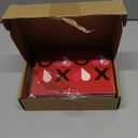 100 Pcs Valentine's Day Greeting Cards Gold Foil with Red Envelopes and Stickers 5 Designs Assortment 5.9 x 3.9 Inches Blank Inside for Valentine's Day Wedding Anniversary