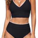 BMJL Women's High Waisted Bikini Sets Tummy Control Swimsuits Two Piece Bathing Suit Cute Swim Suits 2026 XL