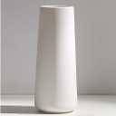 Ceramic Vases - Nordic Minimalism Style Decoration, Elegant Vase for Mantel, Table, Living Room Decoration, White Modern Geometric Decorative Flowers Vases for Home Decor (Large)