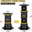 4 Pcs Adjustable Height Bed Support Legs 8.5-13 inch, Bed Frame Center Support Legs for Bed Frame/Bed Center Slat, Bed Support Reinforcement Parts Bed Slats Support Leg Bed Legs Replacement