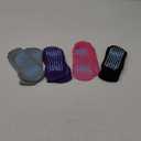 SkiBeaut Grips Non Slip Socks for Women, 4 Pairs Yoga Pilates Anti Skid Woman Hospital Gripper Socks ,No Size ,8 In