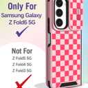 Buleens for Samsung Galaxy Z Fold 6 Case - with Ring Stand & Camera Cover Aesthetic Cute Designed for Women Girls Pretty Unique Kawaii Girly Phone Case for Galaxy Z Fold 6 Compatible with Magsafe