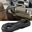 1/5'' x 50FT Winch Rope, Car Accessories Synthetic Winch Rope,10000LBS Winch Cable with Protective Sleeve and Thimble, Automotive Replacement, Suitable for Off-Road Vehicles, UTV, ATV, SUV (Black)