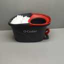 O-Cedar EasyWring Microfiber Spin Mop, Bucket Floor Cleaning System, Red, Gray, Standard