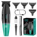 VGR 906 Fresh Fade Professional Hair Trimmer, 9000rpm Zero Gapped Beard Trimmer for Men, DLC T-Blade Cordless Hair Clipper for Barbers and USB Rechargeable, Green
