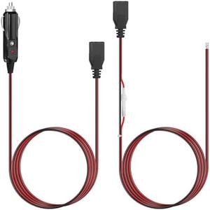 LUITON Cb Radio Power Adapter 2 PIN,12V Fused Replacement Power Plug/Cord with Leads, Power Adapter for CB Radio Compatible with Uniden PRO505XL PC88LTX Bearcat 880 Cobra 29LTD 29LX (1+1 Pack)