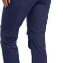Women's Snow Ski Pants Fleece Lined Waterproof Softshell Insulated Winter Outdoor Hiking Cargo Pants (Blue, XXL)