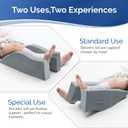 Dreamer Car Leg Elevation Pillow for After Surgery, Injury, or Rest, Ankle Fixation Leg Pillow, Supportive Memory Foam Wedge Pillow for Legs Pain Relief with Anti-Slip Base & 3 Handles, 29.13*11.42*9.65 inches