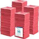 Simpli-Magic Cotton Shop Towels, Commercial Grade, Red, 145 Pack, Size: 14" x 12"