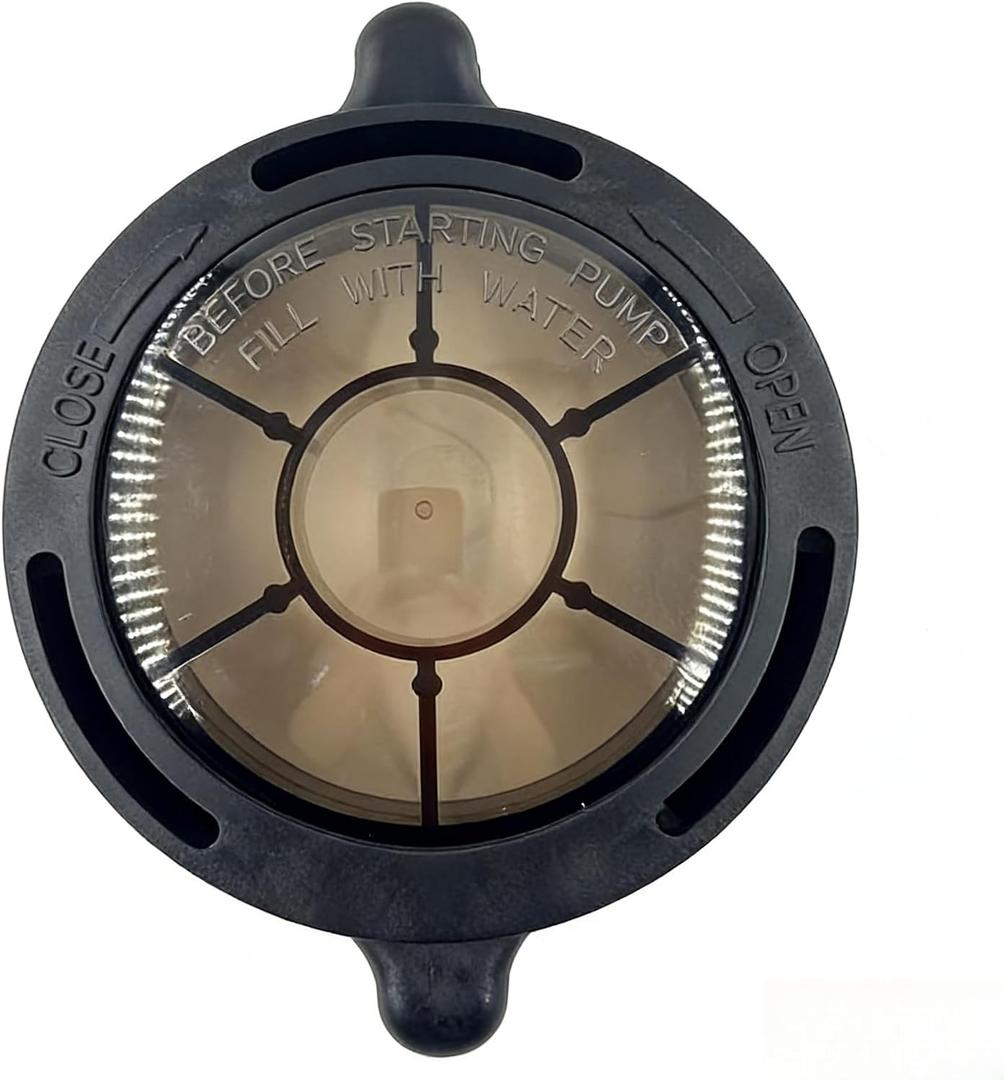 Pool Pump Basket Cover Compatible with Hayward Super II SP3000 Series, SPX3100D Replacement with SPX3000S O-Ring, Black Acrylic Threaded Filter Cover