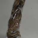 Flufymooz ponytail extension, 26 Inch Long Straight Drawstring Ponytail Synthetic Hairpieces Fake Pony Tails Natural Soft Clip in Hair Extension Pony Tail for Women (Ash Brown with Blonde Highlights)