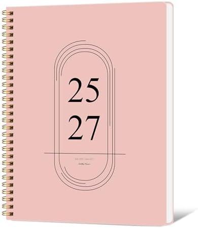 Monthly Planner 2025-2027, July 2025 - June 2027, 7" x 9", 2 Year Calendar 2025-2027 Monthly Planner, 24 month Calendar Perfect for School & Office
, Pink Pack of 2