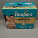 Pampers Swaddlers Diapers, Size 3 (13-26 lbs), 136 Count, Absorbent, Keeps Baby Dry and Comfortable, Skin Safe Disposable Baby Diaper 
