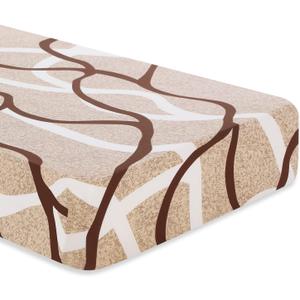 SearchI Printed Sofa Couch Cushion Covers Replacement Couch Seat Covers Stretch Patterned Sofa Seat Slipcovers Washable Furniture Protectors Sofa Slipcover Soft with Elastic Bottom(Medium-2 Seat) (Khaki)